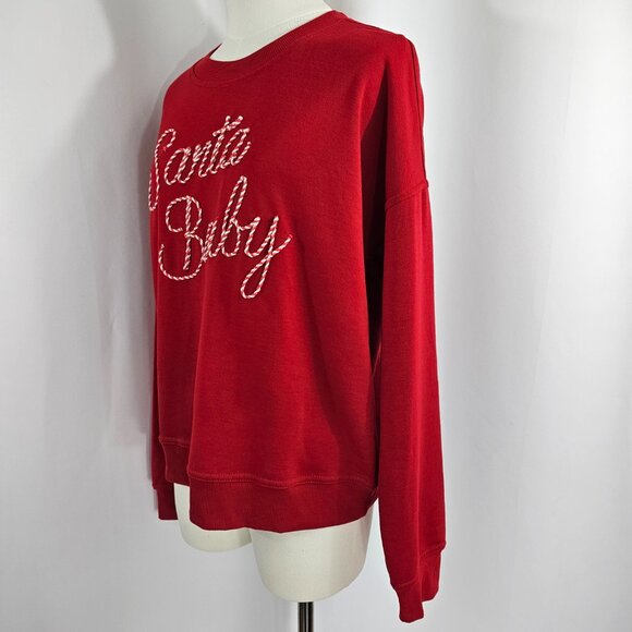 Philosophy Santa Baby Women's Red Ultra Soft Holiday Sweatshirt Size S NWT - Picture 4 of 14